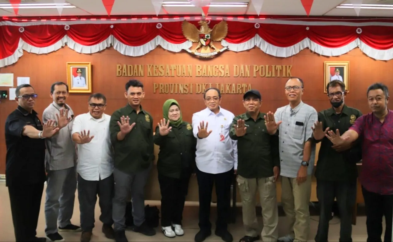 Jajaran AMKI Jaya melakukan audiensi dengan Kesbangpol DKI Jakarta di Balai Kota DKI Jakarta untuk membahas kondusivitas, wawasan kebangsaan, pencegahan hoaks, dan persiapan menyambut lima abad Jakarta.