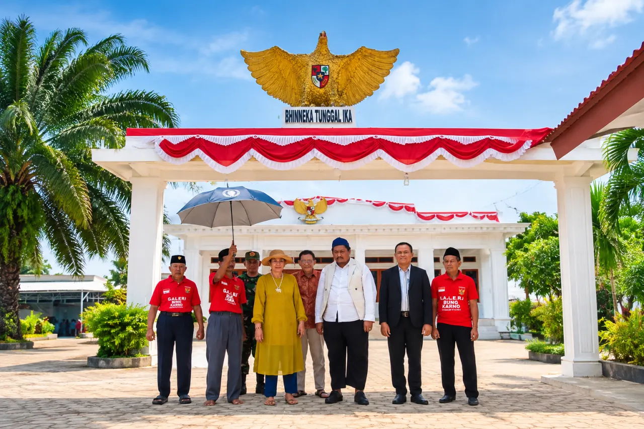 Dhewi Ayu Gembirowati Soekarno menerima kunjungan silaturahmi pimpinan Forum Iran-Indonesia di kediaman sekaligus Galeri Bung Karno, Lampung Timur.