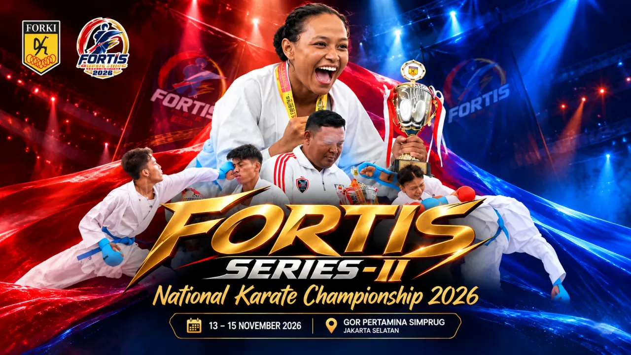 FORTIS Series-II National Open Karate Championship 2026 menghadirkan panggung kompetisi karate dengan semangat “Be The Champion Beyond The Mat”.